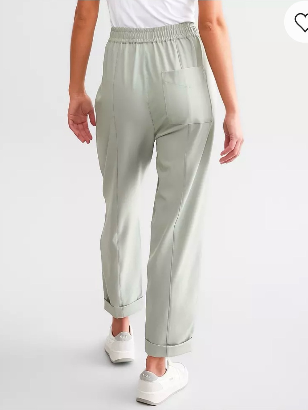 Varley Sage Green Relaxed Track Pants with Elastic Waist - Picture 3 of 9